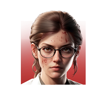 zombie outbreaks symbol girl doctor